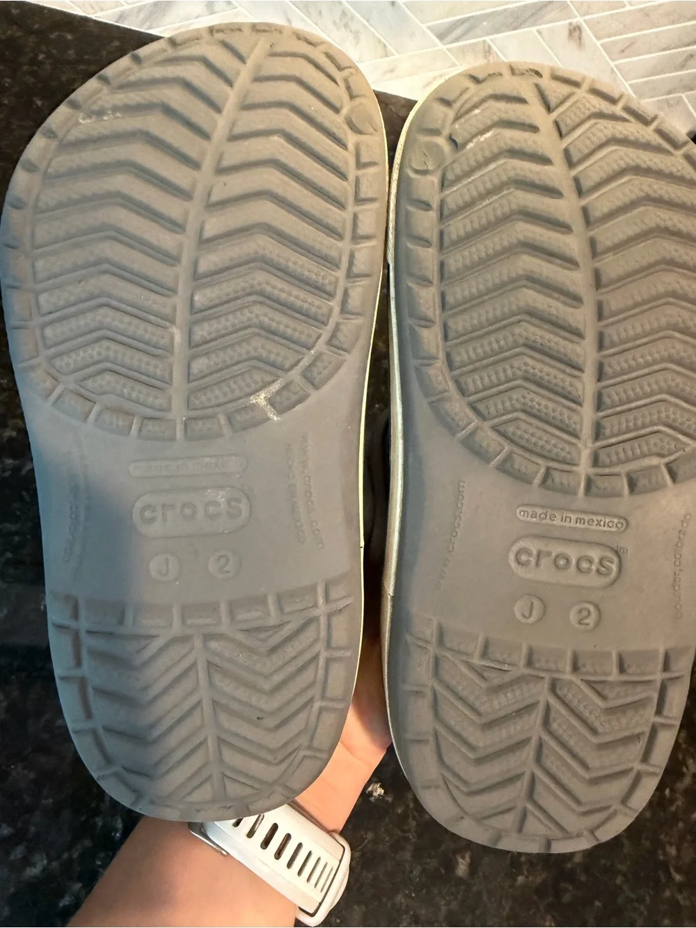 CROCS Kids Classic Charcoal Gray Clogs Size J2